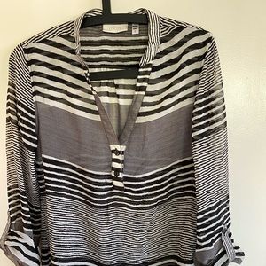 patterned Chico’s tunic blouse